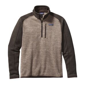 Men’s Large Patagonia Better Sweater 1/4 Zip Brown (pale khaki with dark walnut)